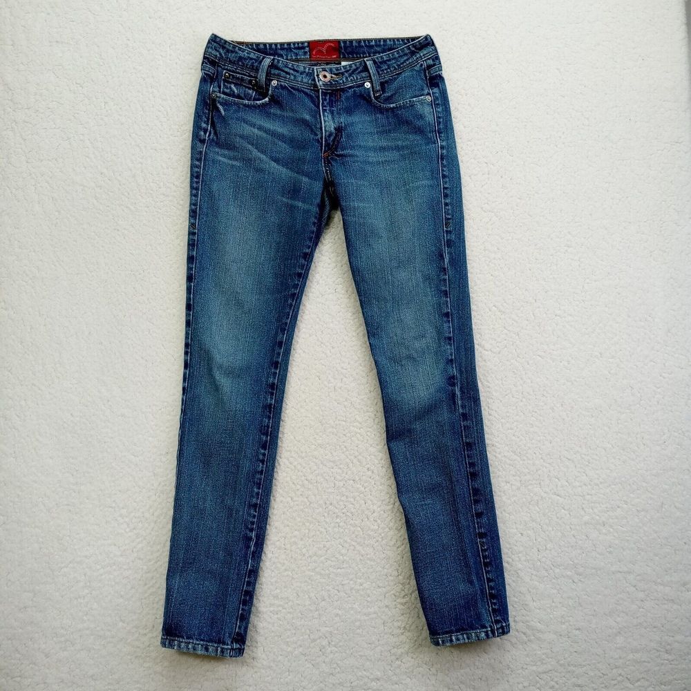 Levis 582 Vintage Skinny Women 4 M Stretch Cotton Blend Tapered Blue Medium Wash